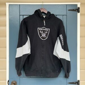 Oakland Raiders Zip Up Hoodie Men Size Medium